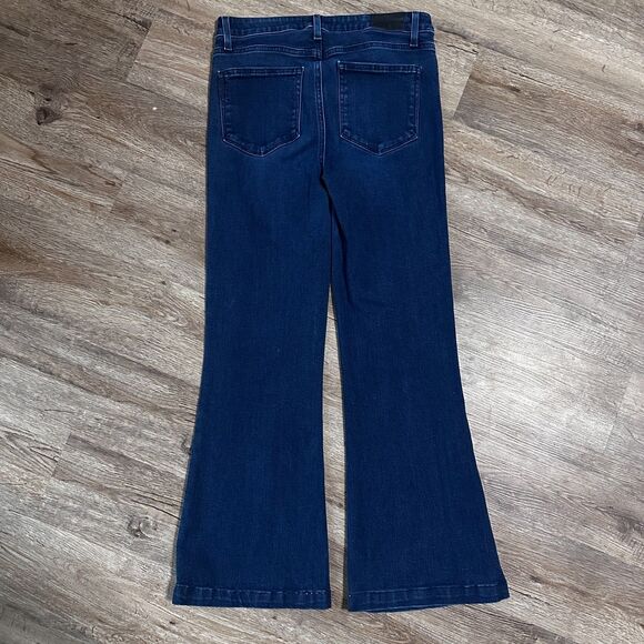 Paige Womens Genevieve Flare Jeans Size 29 Dark Wash - Picture 4 of 4
